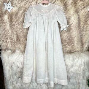 Vintage Baby Girl Embroidered Long Sleeve Dress